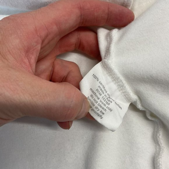 UNDER THE CANOPY Organic Cotton Womens Robe S/M White Long Sleeve Belt - Picture 7 of 9